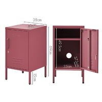 ArtissIn Bedside Table Metal Cabinet - MINI Pink thumbnail