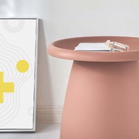 ArtissIn Coffee Table Round 52CM Plastic Pink thumbnail