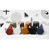 Artiss 2x Bar Stools Puzzle Plastic Foot Stool Green thumbnail