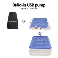 Weisshorn Air Mattress Single Inflatable Bed 46cm Cube Airbed thumbnail