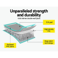 Everfit 3m x 1m Air Track Mat Gymnastic Tumbling Mint Green and Grey thumbnail