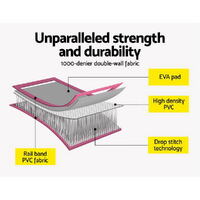 Everfit 3m x 1m Air Track Mat Gymnastic Tumbling Pink and Grey thumbnail