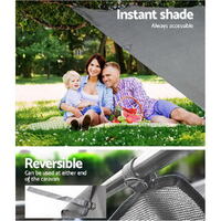 Caravan Privacy Screen Roll Out Awning 2.1x1.8M Sun Shade Pop Top End Wall Grey thumbnail