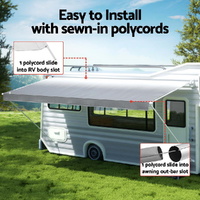 Weisshorn 13ft Caravan Awning RV Replacement Fabric 3.65M x 2.42M thumbnail