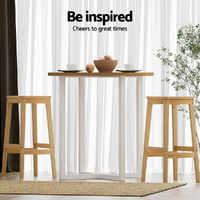 Artiss 2x Bar Stools Rubber Wood Stool Counter Chair Rattan Barstools Kitchen thumbnail