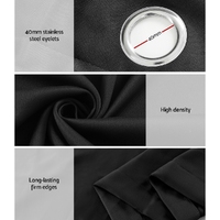 Artiss 2X Blockout Curtains Eyelet 140x230cm Black thumbnail