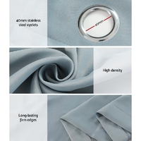 Artiss 2X Blockout Curtains Eyelet 180x213cm Grey thumbnail