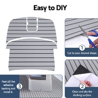 Seamanship EVA Foam Boat Flooring Mat Decking Sheet 240x90x0.6cm Light Grey thumbnail