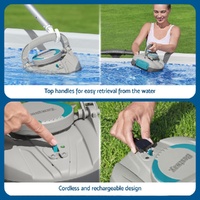 Bestway Robotic Pool Cleaner Cordless Automatic Robot Clean Swimming Pools Floor thumbnail