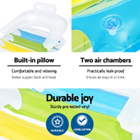 Bestway Pool Float Inflatable Lounge Seat Pillow Bed thumbnail