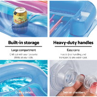Bestway Pool Float Inflatable Lounge Seat Pillow Bed Cup Holder thumbnail