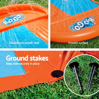 Bestway Water Slide Kids Slip 488cm Dual Slides Inflatable Splash Pad thumbnail