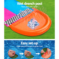 Bestway Water Slide Slip Kids 488cm Dual Slides Splash Pad thumbnail