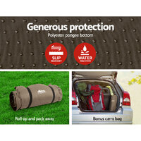 Weisshorn Self Inflating Mattress Camping Sleeping Mat Air Bed Single Coffee thumbnail