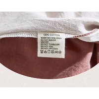 Cosy Club Cotton Bed Sheets Set Red Beige Cover Single thumbnail