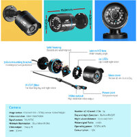 UL-tech CCTV Security System 4CH DVR 2 Cameras 1080p thumbnail