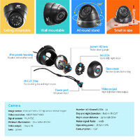 UL-tech CCTV Security System 4CH DVR 4 Cameras 1080p thumbnail