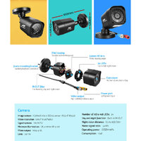 UL-tech CCTV Security System 4CH DVR 4 Cameras 1TB Hard Drive thumbnail