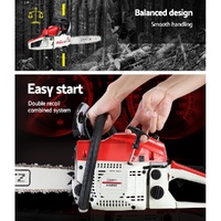 Giantz Chainsaw Petrol 52CC 20" Bar Commercial E-Start Pruning Chain Saw White,Giantz Chainsaw Petrol 52CC 20" Bar Commercial E-Start Pruning Chain Sa thumbnail
