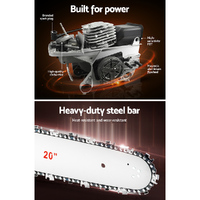 Giantz Chainsaw Petrol 52CC 20" Bar Commercial E-Start Pruning Chain Saw,Giantz Chainsaw Petrol 52CC 20" Bar Commercial E-Start Pruning Chain Saw 4.0H thumbnail