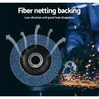 Giantz 100 PCS Zirconia Sanding Flap Disc 5" 125mm 80Grit Angle Grinding Wheel thumbnail