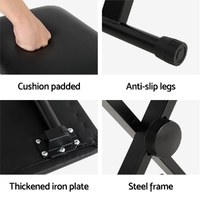 Alpha Piano Stool Adjustable Height Keyboard Seat Portable Bench Chair Black thumbnail