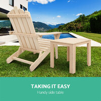 Gardeon Coffee Side Table Wooden Desk Outdoor Furniture Camping Garden Natural thumbnail