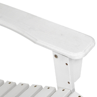 Gardeon 2PC Adirondack Outdoor Table and Chair Wooden Beach Chair Patio Furniture White thumbnail