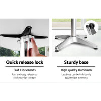 Gardeon Outdoor Bar Table Adjustable Aluminium Square 70/110cm thumbnail