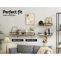 Artiss Floating Wall Shelf Set of 2 thumbnail
