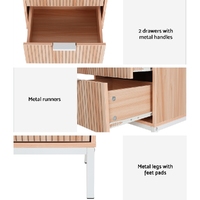 Artiss Bedside Table Drawers Side End Table Storage Cabinet Nightstand Pine LURA thumbnail
