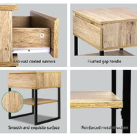 Artiss Bedside Table 1 Drawers with Shelf - CASEY thumbnail