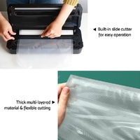 Devanti Food Vacuum Sealer Machine Auto Seal Cutter 5 Modes Storage Bags 4 Rolls thumbnail