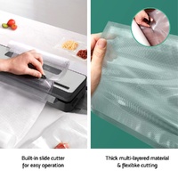 Devanti Food Vacuum Sealer Machine Sealing Cutter 4 Modes Storage Bags 4 Rolls thumbnail