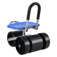 Gardeon Garden Stool Seat Foldable with Wheels Blue thumbnail