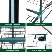 Green Fingers Greenhouse 5 Tiers Mini Green House Garden Bed Planter Box 1.9x0.7x0.5M thumbnail