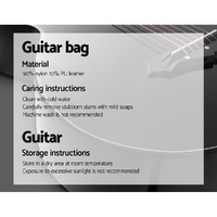 Alpha 38 Inch Acoustic Guitar Wooden Body Steel String Full Size Cutaway Black thumbnail