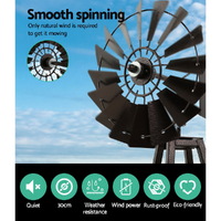 Garden Windmill 120cm Metal Ornaments Outdoor Decor Ornamental Wind Mill thumbnail