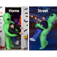 Inflatable Green Alien Costume Adult Suit Blow Up Party Fancy Dress Halloween Cosplay thumbnail