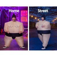 Inflatable Sumo Costume Adult Suit Blow Up Party Fancy Dress Halloween Cosplay thumbnail
