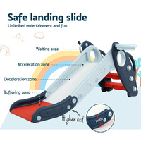 Keezi Kids Slide Set Basketball Hoop Rings Outdoor Playground Toys 110cm Blue thumbnail