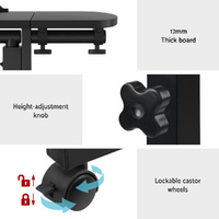 Artiss Laptop Desk Table Fan Cooling Black 60CM thumbnail