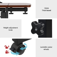 Artiss Laptop Desk Table Fan Cooling Walnut 60CM thumbnail