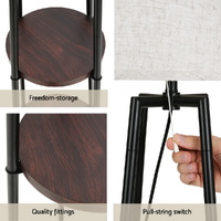 Artiss Floor Lamp 2 Tier Shelf Storage LED Light Stand Home Living Room Upright thumbnail