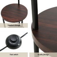 Artiss Floor Lamp 2 Tier Shelf Storage LED Light Stand Home Room Adjustable Head thumbnail
