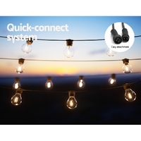 50m Solar Festoon Lights Outdoor LED String Light Chritsmas Decor Party thumbnail