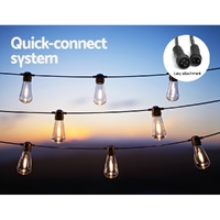 41m Solar Festoon Lights Outdoor LED String Light Xmas Party Decorations thumbnail