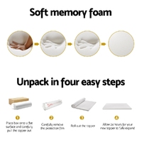 Giselle Bedding Memory Foam Mattress Topper 7-Zone Airflow Pad 8cm Queen White thumbnail