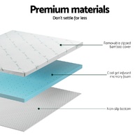 Giselle Bedding Memory Foam Mattress Topper Ventilated Cool Gel 5cm Queen thumbnail
