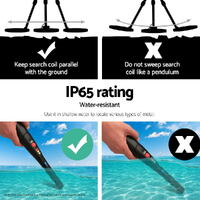 Metal Detector 180MM Deep Sensitive Waterproof Pinpointer Treasure Hunter Black thumbnail